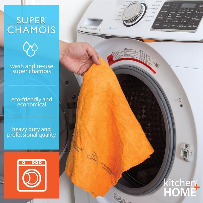 Super Chamois - Extra Large 20" X 27" Super Absorbent Cleaning Cloth - 4 Pack - - Image 6