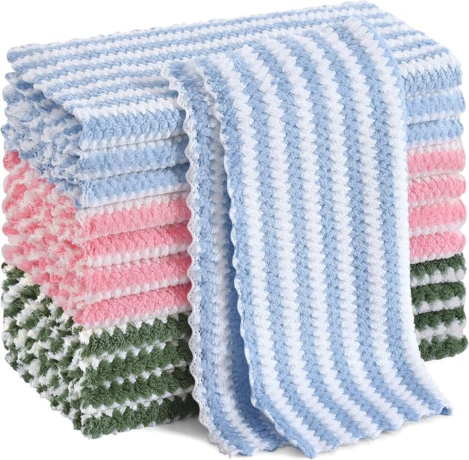 Homaxy 12 Pack Kitchen Dish Cloths, Ultra Soft and Absorbent Dish Towels by Homaxy