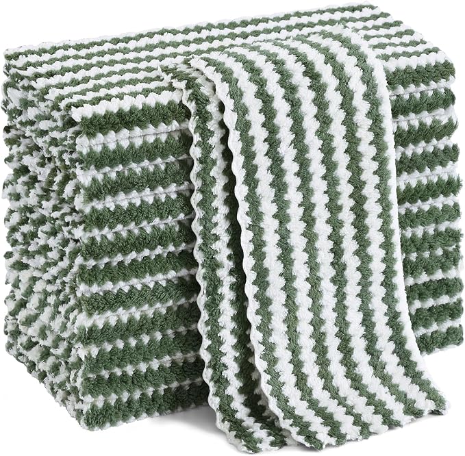 Homaxy 12 Pack Kitchen Dish Cloths, Ultra Soft and Absorbent Dish Towels by Homaxy