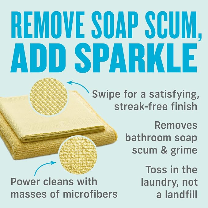 E-Cloth Bathroom Cleaning Kit, Premium Microfiber Cleaning Cloth, Ideal Bathroom - Image 3