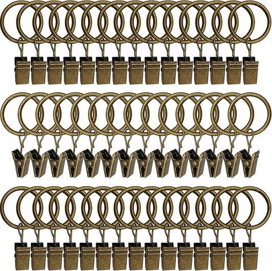 44 Pack Metal Curtain Rings by AMZSEVEN