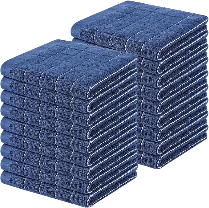 Homaxy 100% Cotton Terry Kitchen Dish Cloths, Ultra Soft and Absorbent Dish by Homaxy