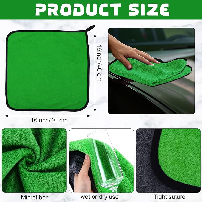 Tallew 50 Pcs Microfiber Towels:16"x16" Microfiber Drying Towels Bulk Micro - Image 2