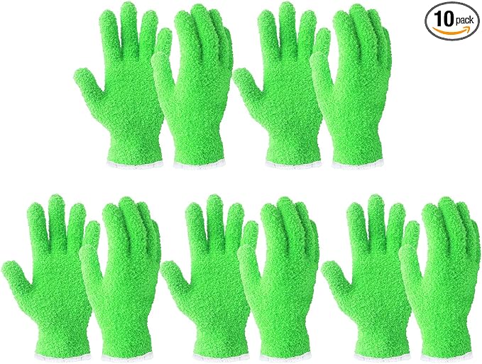 Evridwear Microfiber Dusting Gloves, Dusting Cleaning Glove by Evridwear