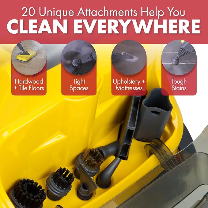 Vapamore MR-100 Primo Steam Cleaner, 20 Extensions/Attachments including the - Image 4