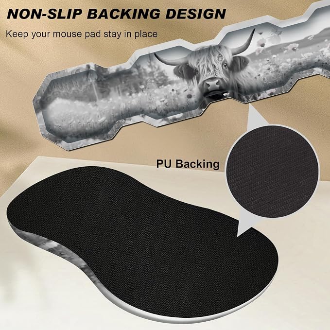 Ergonomic Mouse Pad with Wrist Support and Keyboard Wrist Rest Set + Coaster - Image 6
