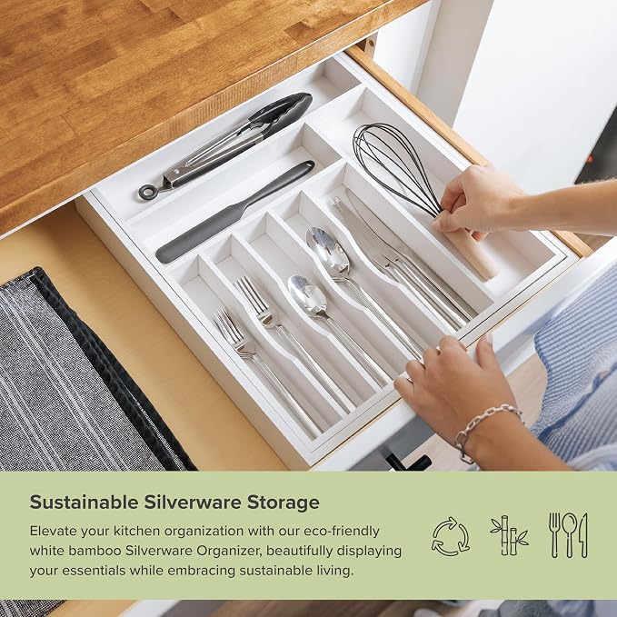 KitchenEdge Premium Silverware, Flatware and Utensil Organizer - Image 4