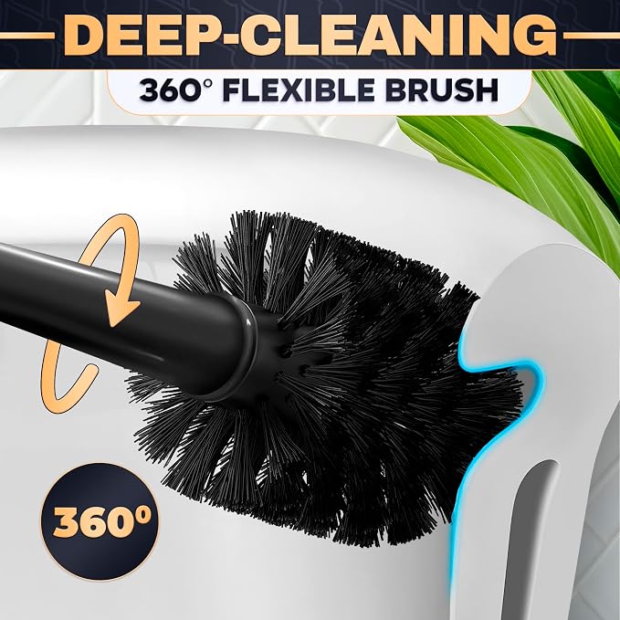2-in-1 Black Toilet Brush and Plunger Set - Image 7