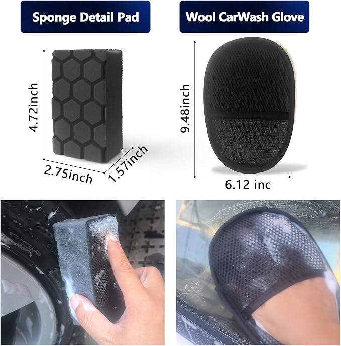 7PCS Car Wheel & Tire Brush Set, Tire Brush, Rims Brush, Microfiber Flat Wheel - Image 5