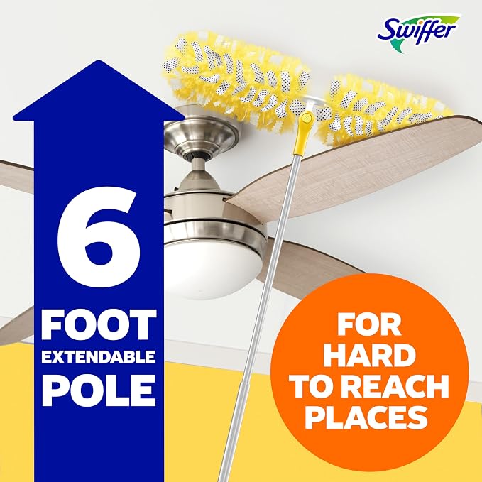 Swiffer Duster Kit with 6 ft Super Extendable Handle, Heavy Duty Starter Kit - Image 5