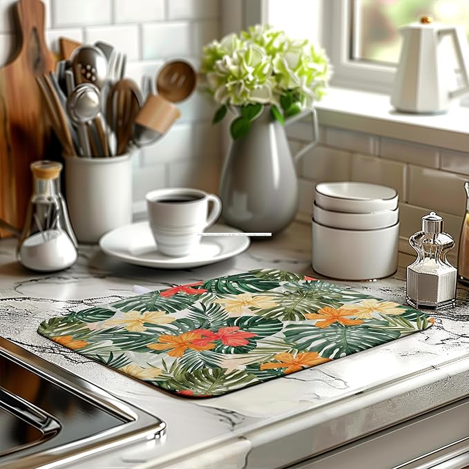 Tropical Leaves Flower Drying Mat - Image 6