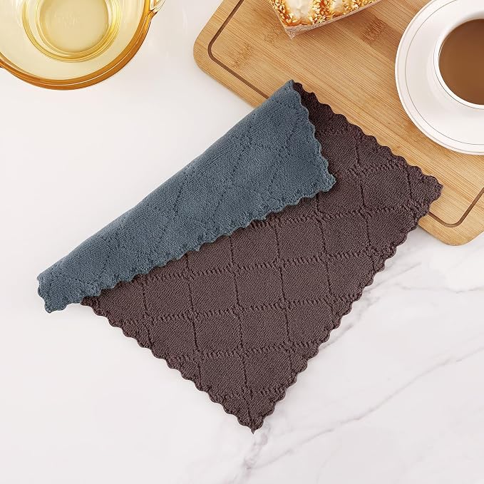 Homaxy 12 Pack Kitchen Cloths Dish Towels, Super Soft and Absorbent Dish Cloths - Image 7