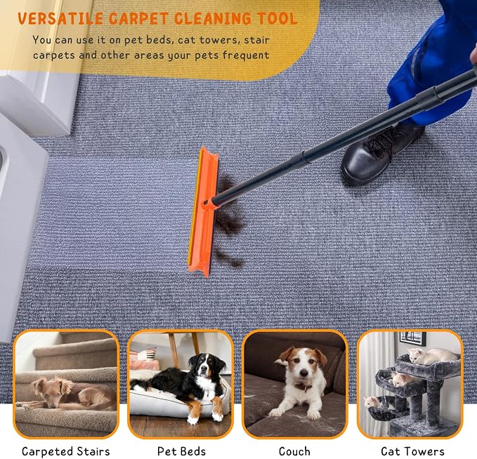 Carpet Rake, Pet Hair Removal Tool - Image 6