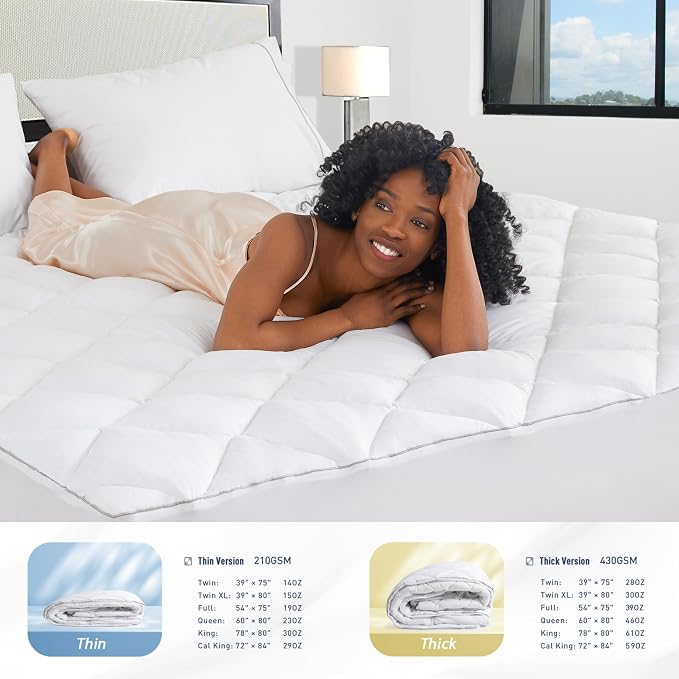 Sunflower Twin Mattress Pad, Hypoallergenic Cotton Mattress Cover College Dorm - Image 7