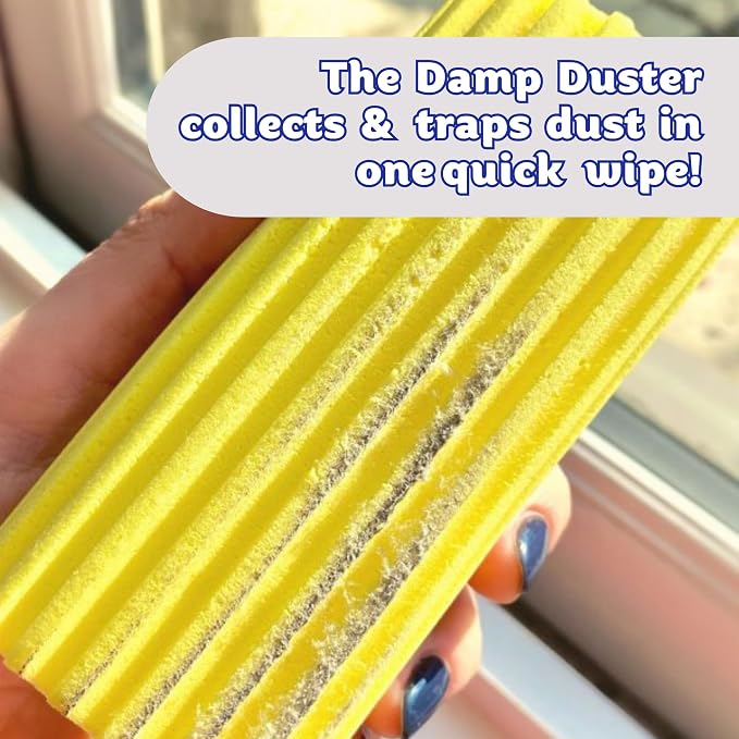 Scrub Daddy Damp Duster, Ridged Wet Dust Sponge - Image 2