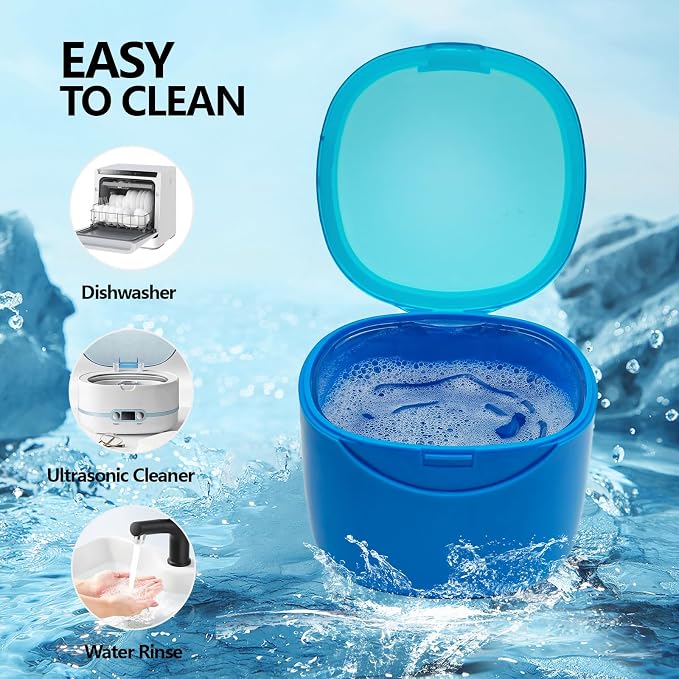 Denture Cleaning Case Dental Retainer Container Soaking Cup - Image 7