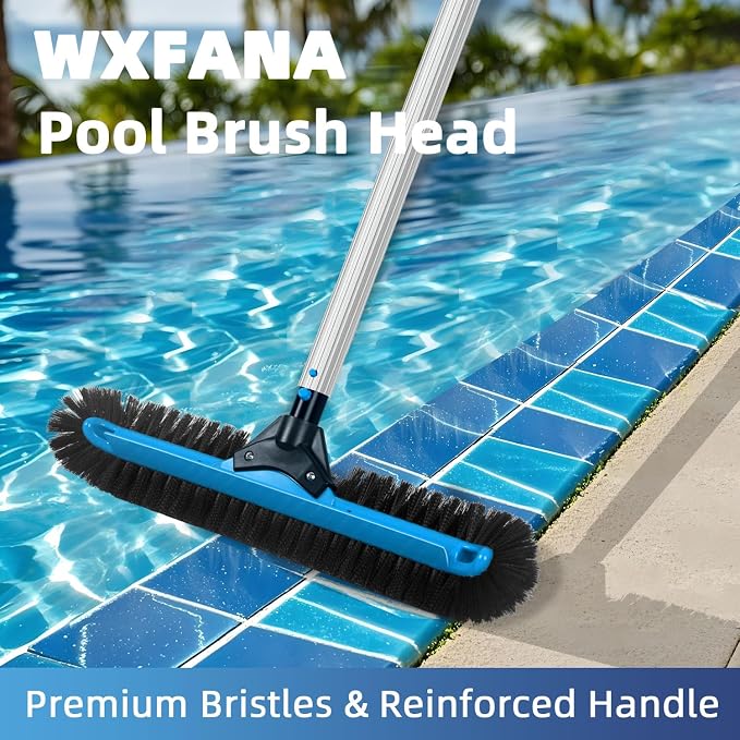 20" Wide Pool Brush Head, Heavy Duty Pool Cleaning Brush - Image 6