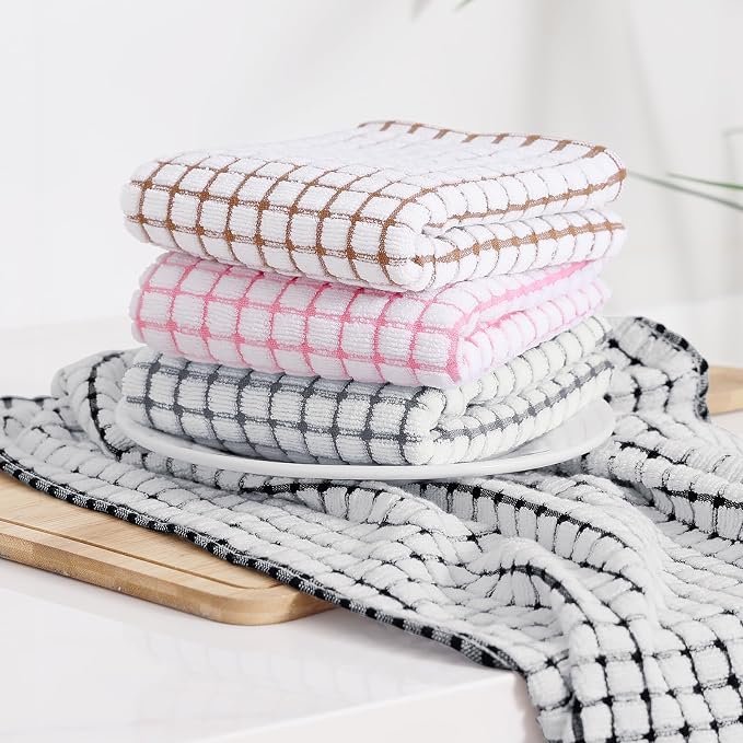 Kitinjoy Cotton 8 Pack Terry Kitchen Towels, 16 x 25 Inches Super Soft and - Image 7