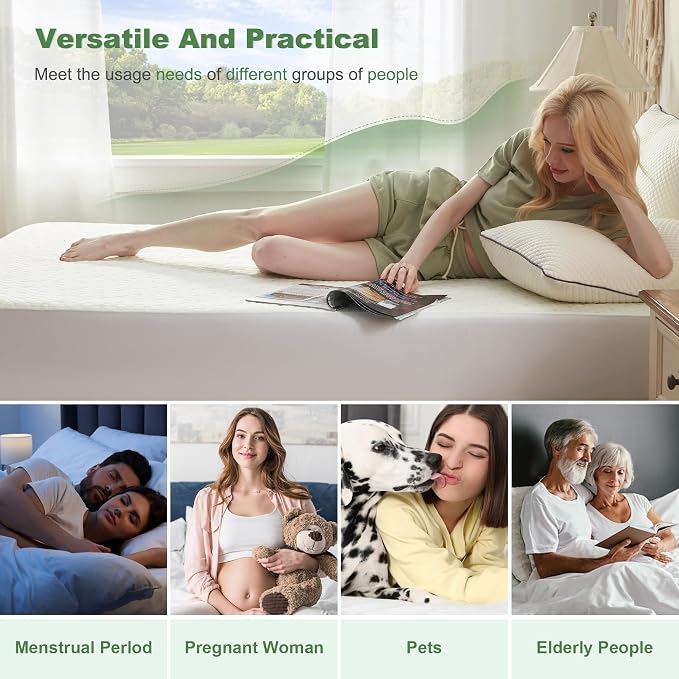 Waterproof Mattress Protector, Twin Size Mattress Pad Fitted 6"-15" Deep Pocket - Image 6