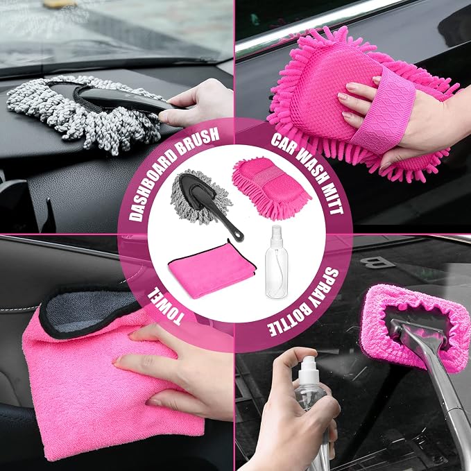 Viewsun 20PCS Car Cleaning Kit, Windshield Cleaning Tool, Detailing Brushes - Image 7