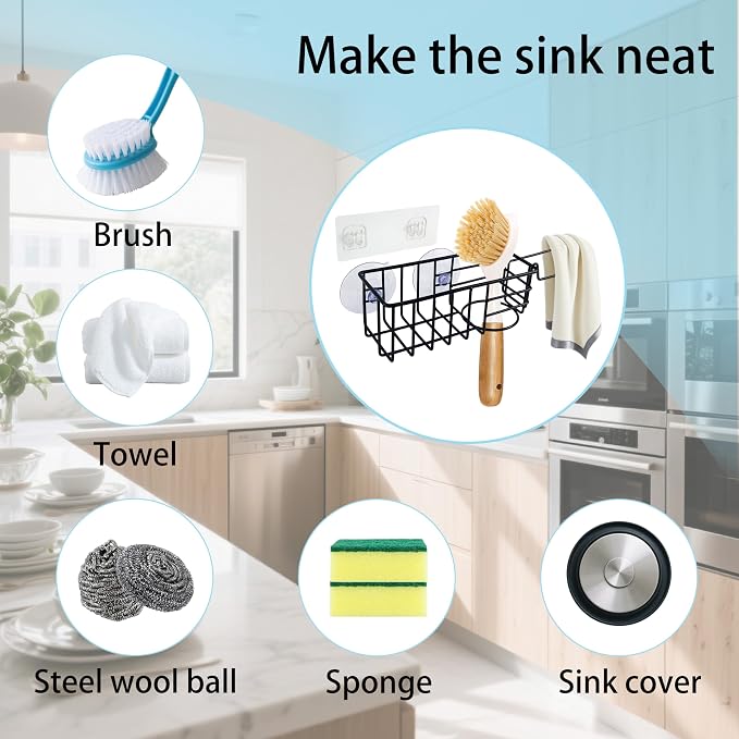 Sponge Holder with Dish Cloth Hanger - Image 5