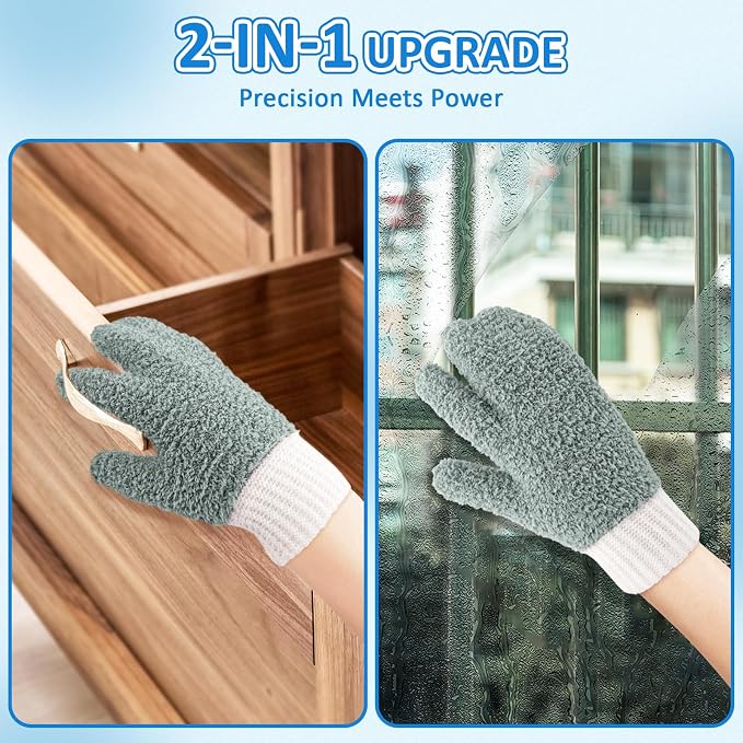MIG4U Microfiber Dusting Gloves House Reusable Cleaning Glove - Image 7