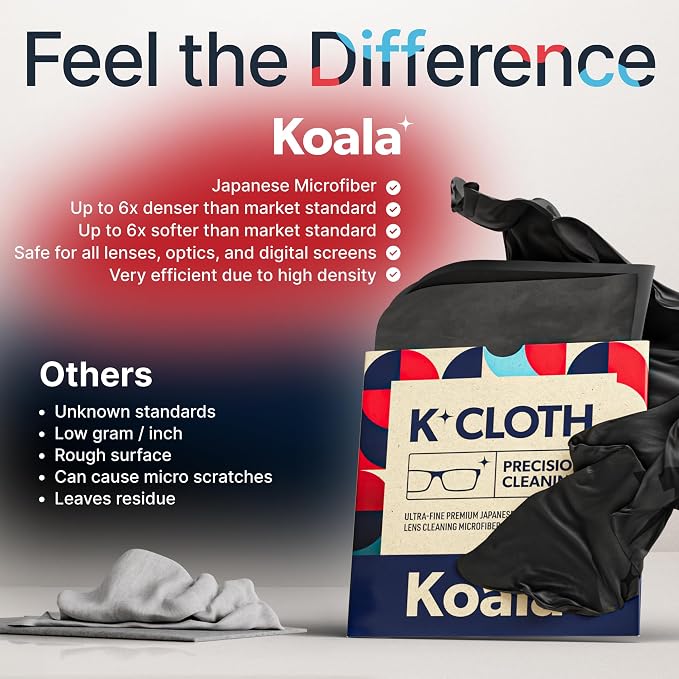 Koala Lens Cleaning Cloth | Japanese Microfiber | Glasses Cleaning Cloths | - Image 5