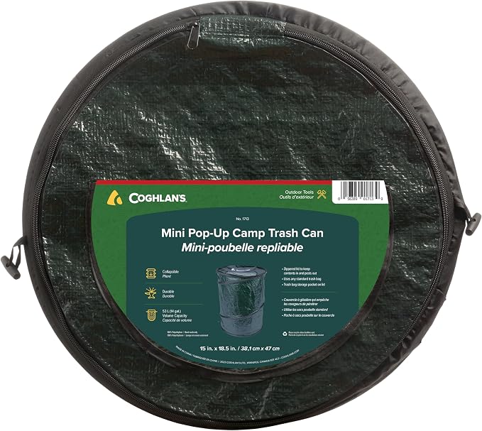Coghlan's Mini Pop-Up Lightweight Trash Can – Collapsible Waste Bin - Image 4
