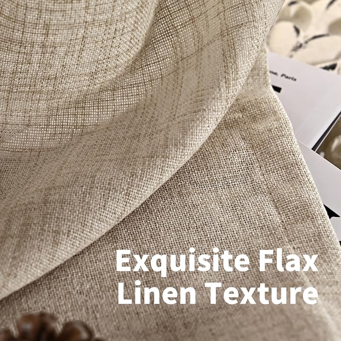 YoungsTex Short Linen Curtains 40 Inch Length - Image 5