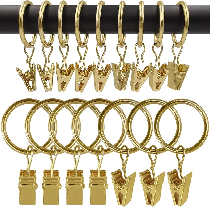 100 Pack Metal Curtain Rings by AMZSEVEN