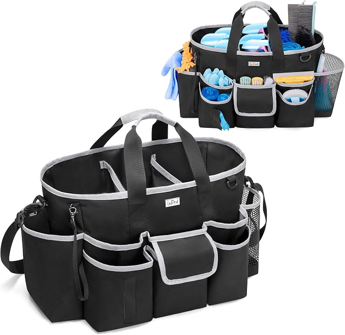 LoDrid Cleaning Caddy Bag with Handle and Shoulder Strap, Cleaning Supplies by LoDridDirect