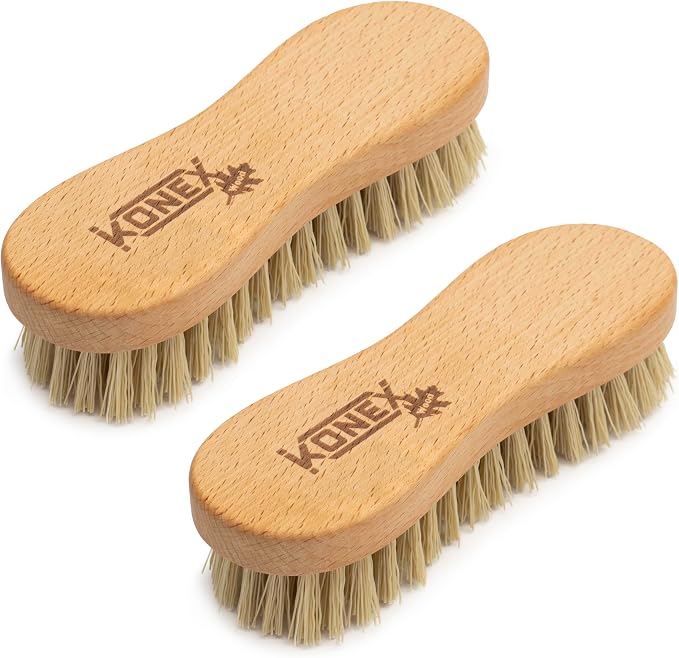 Konex Heavy-Duty Peanut-Shaped Brush 2-Pack, Durable and Long-Lasting Design by Konex