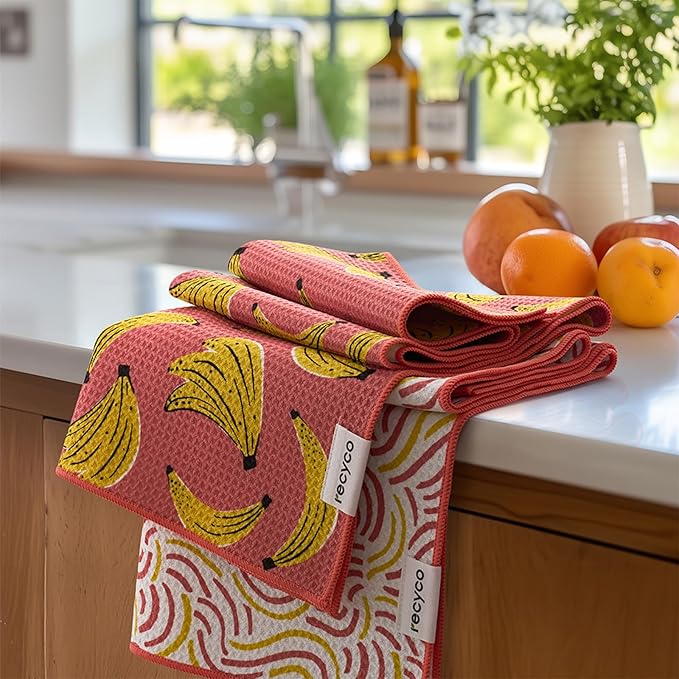 RECYCO Waffle Kitchen Towel Set of 2 by RECYCOHOMECOLLECTION