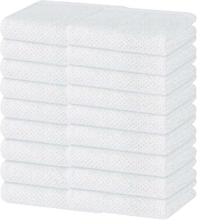 Homaxy 100% Cotton Waffle Weave Kitchen Dish Towels, Ultra Soft Absorbent Quick by Homaxy