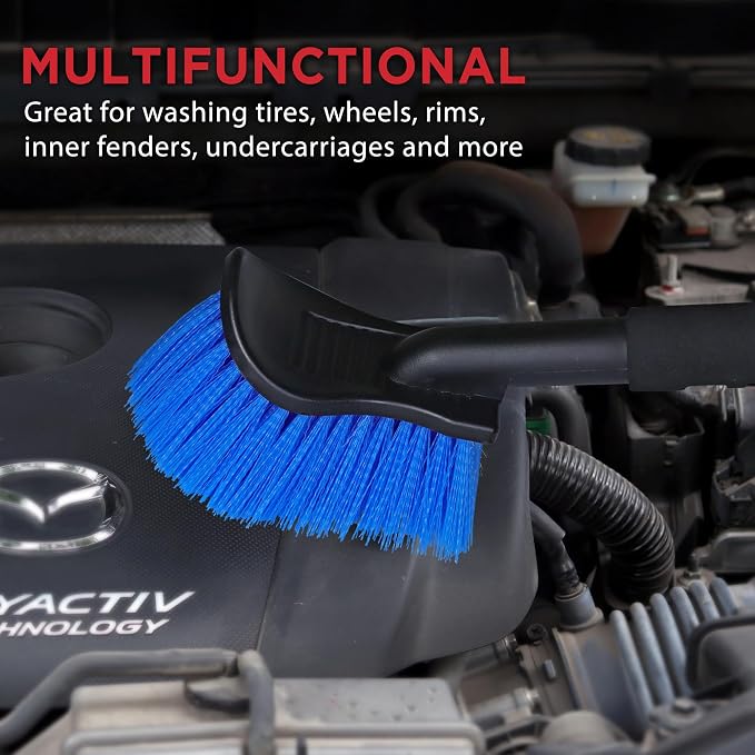 TAKAVU 17.5" Long Handle Wheel Tire Body Brush - Image 7
