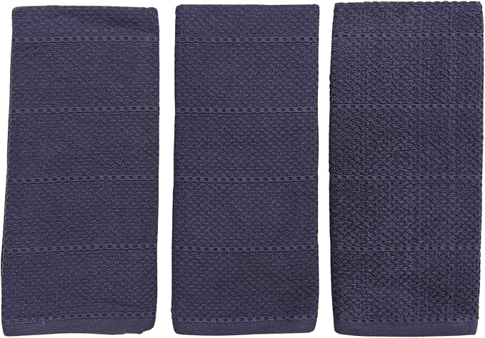 Eggplant Purple Kitchen Hand Dish Towels: Oversized 28" x 18", 100% Cotton - Image 3