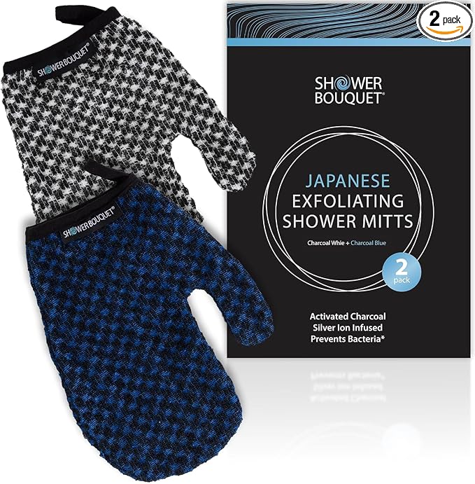 Japanese Exfoliating Mitt 2-Pack by ShowerBouquet%C2%AE