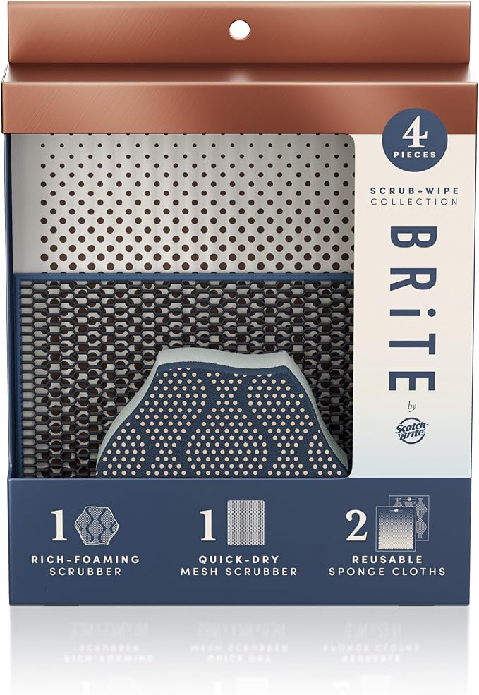 Brite by Scotch-Brite Limited Edition 4-Piece Scrub and Wipe Collection by Scotch-Brite