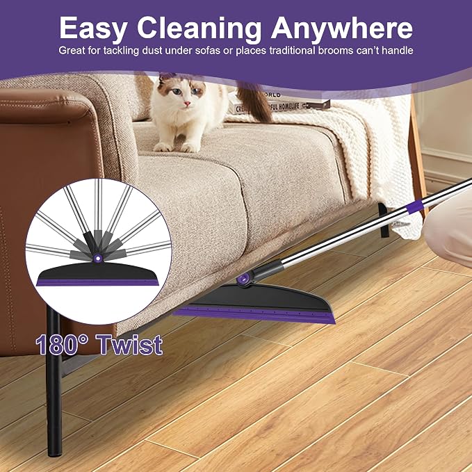 Broom with Dustpan Combo Set and Silicone Air Broom Kit - Image 9