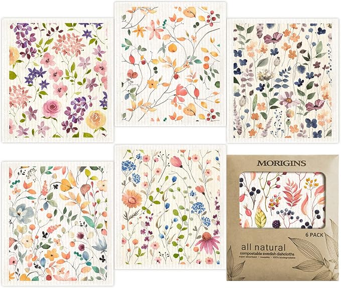 Morigins Floral Swedish Dish Cloths by Morigins