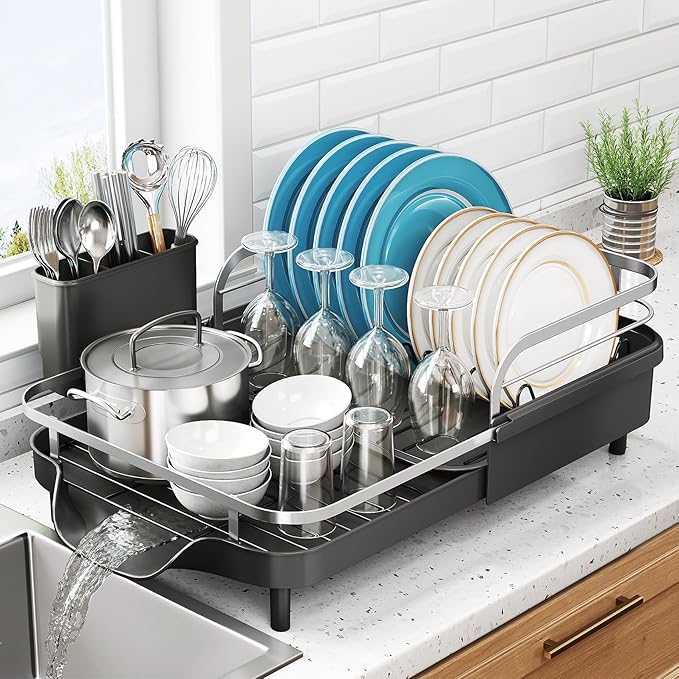 Dish Drying Rack, Expandable Dish Rack by SNTD