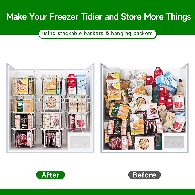 3Pack Adjustable Freezer Organizer Bins - Image 3