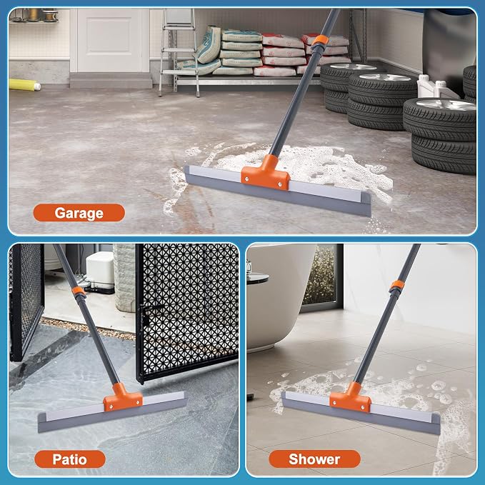 Rubber Floor Squeegee for Concrete Floor, Tile Floor, Metal Aluminium Heavy - Image 6