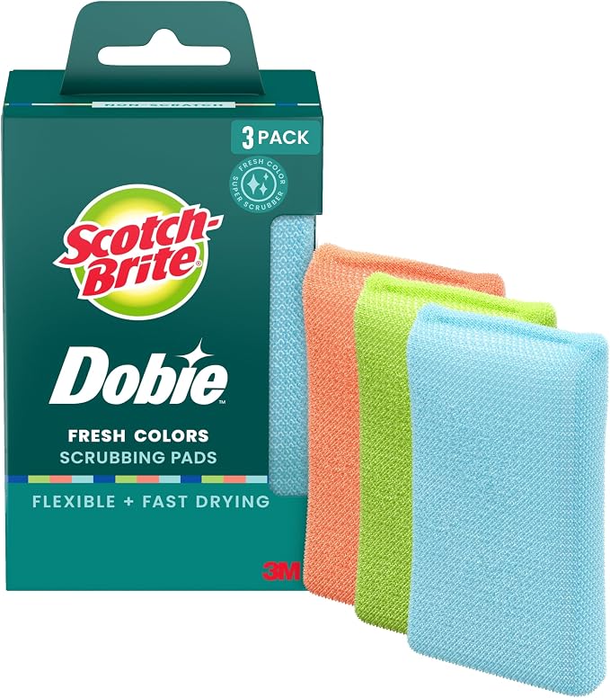 Scotch-Brite Dobie Non-Scratch All-Purpose Scrub Pads, 6 Total Pads, Reusable - Image 2