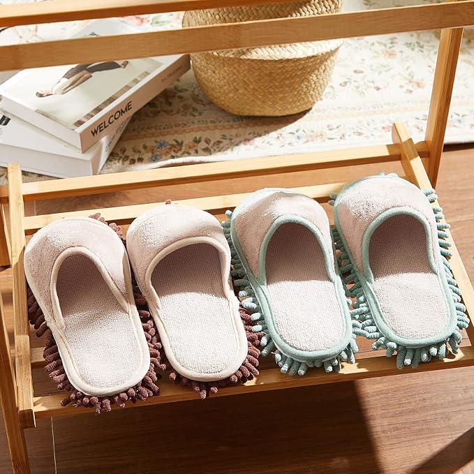 Jecery 2 Pairs Microfiber Cleaning Mop Slippers - Image 5