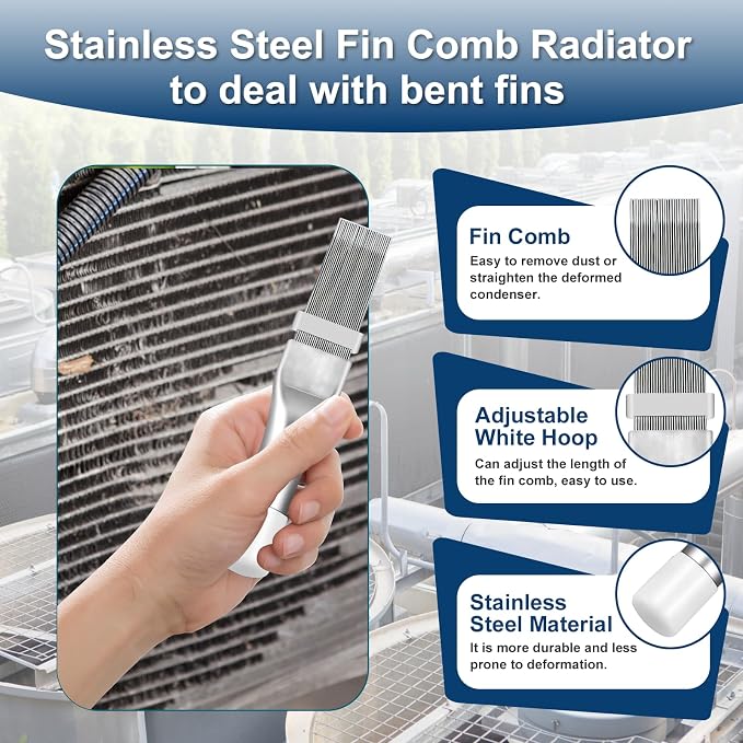 Sikawai Air Conditioner Fin Cleaner Brush Set 3PCS AC Fin Comb Straightener - Image 4