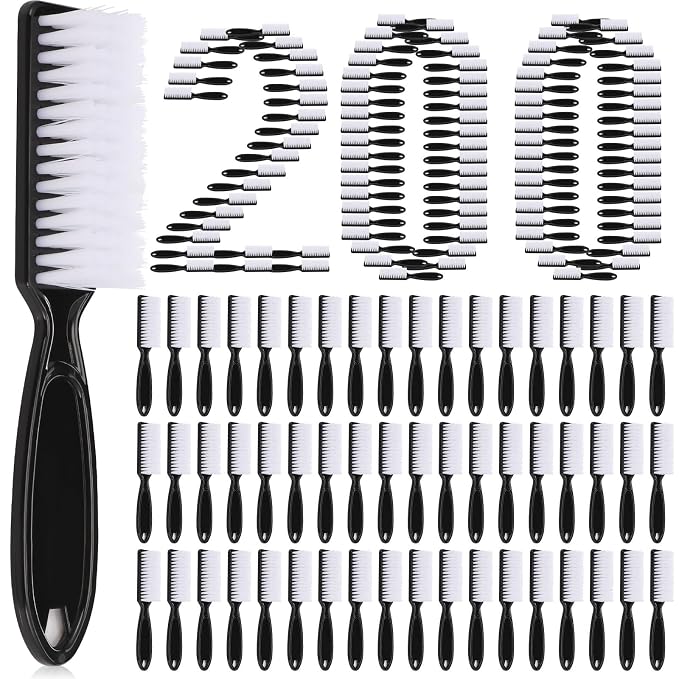 Patelai 200 Pcs Handle Grip Nail Brush Bulk Fingernail Brushes Pedicure Brush by Patelai