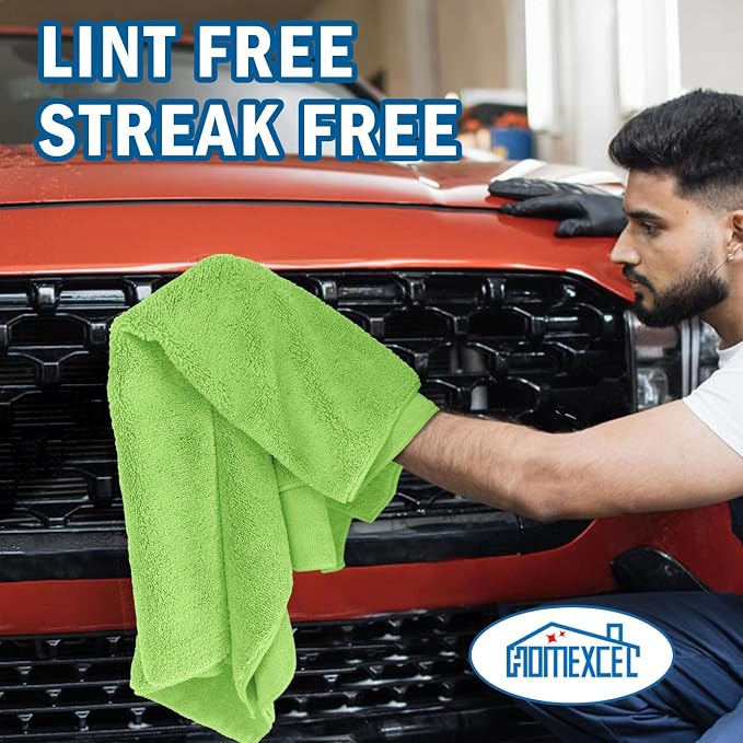 HOMEXCEL Professional Large Microfiber Car Drying Towels 2 Pack-31" x 24" - Image 7