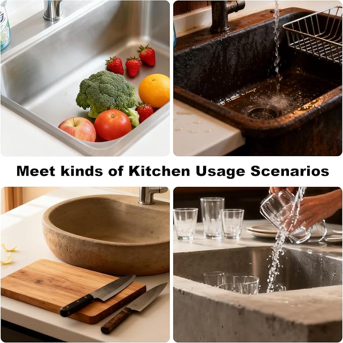 Sink Drain Strainer, Stainless Steel 3-in-1 Pop-up Sink Stopper - Image 7