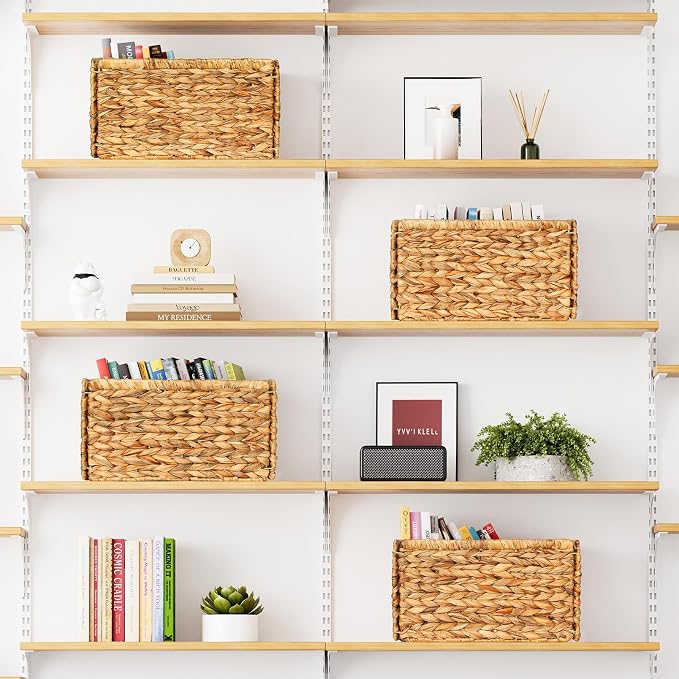 SpaceAid 4 Pack Wicker Basket, Storage Baskets - Image 4